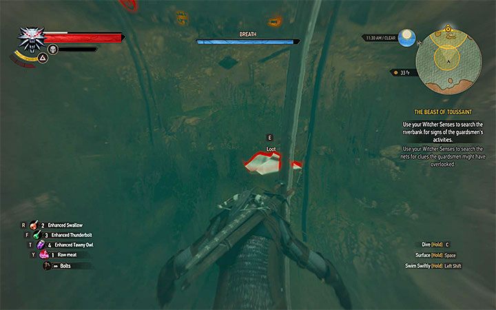 Dotrzyj na brzeg i aktywuj wiedźmińskie zmysły - Bestia z Toussaint | Główne zadania | Solucja Wiedźmin Krew i Wino - Wiedźmin 3: Krew i wino - poradnik do gry