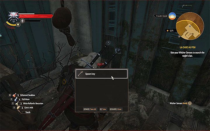 Jeden ze skarbów to klucz-łyżka - zabranie go odblokuje poboczny quest - Pogłos | Główne zadania | Solucja Wiedźmin Krew i Wino - Wiedźmin 3: Krew i wino - poradnik do gry