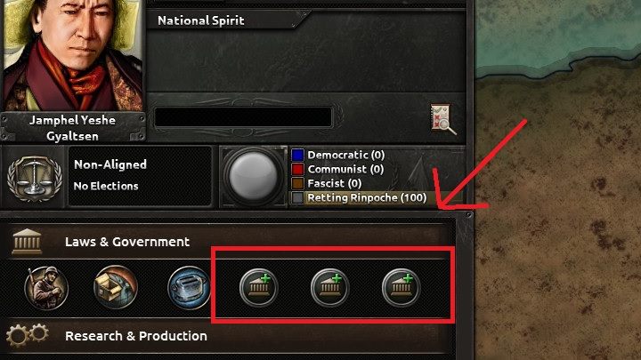 Pierwszym krokiem będzie wywołanie panelu politycznego - 10 prostych kroków dla początkujących | Podstawy Hearts of Iron IV - Hearts of Iron IV - poradnik do gry