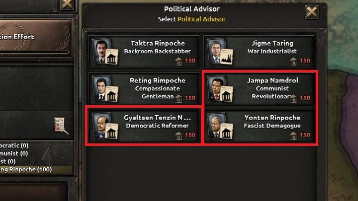 Wśród dostępnych doradców politycznych zawsze znajdziesz kilka osobistości, których działanie wpłynie na wzrost popularności określonej ideologii - 10 prostych kroków dla początkujących | Podstawy Hearts of Iron IV - Hearts of Iron IV - poradnik do gry