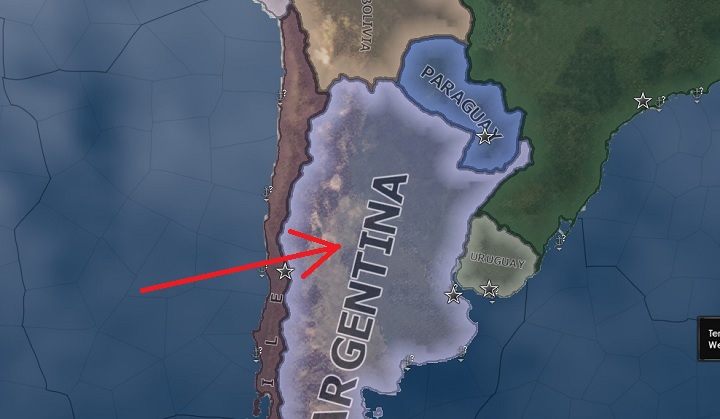 Kliknij PPM na terytorium Argentyny - 10 prostych kroków dla początkujących | Podstawy Hearts of Iron IV - Hearts of Iron IV - poradnik do gry