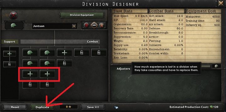 Za jego pomocą możesz dodać jednostki do istniejącego szablonu lub je usunąć - 10 prostych kroków dla początkujących | Podstawy Hearts of Iron IV - Hearts of Iron IV - poradnik do gry