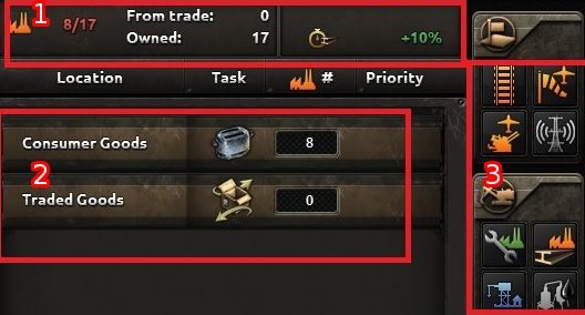 Za sprawą tego panelu masz pełen wgląd w kwestie związane z infrastrukturą twojego państwa - Interfejs | Podstawy Hearts of Iron IV - Hearts of Iron IV - poradnik do gry