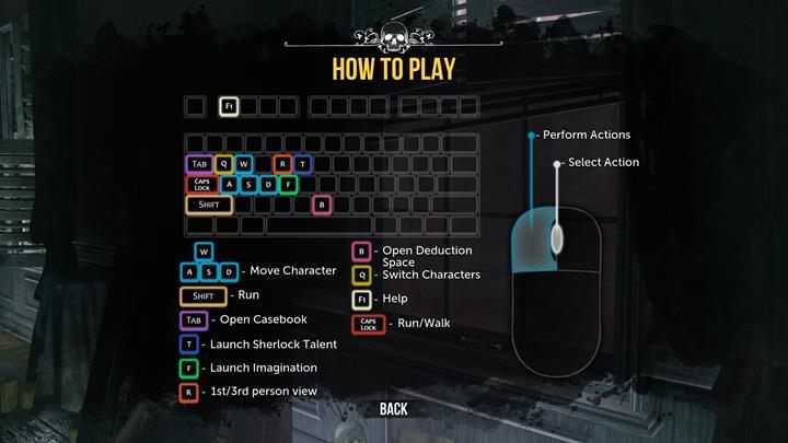 W menu gry znajdziesz dokładny opis sterowania - Poradnik do gry - Porady ogólne do Sherlock Holmes The Devils Daughter - Sherlock Holmes: The Devils Daughter - poradnik do gry