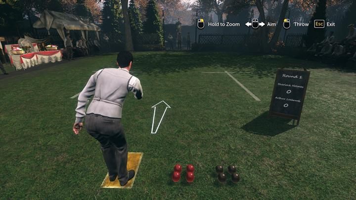 Wygrana w turnieju nie jest konieczna - odblokowuje za to osiągnięcie - Zawody kręglarskie i zbieranie dowodów | Studium w zieleni - Sherlock Holmes: The Devils Daughter - poradnik do gry