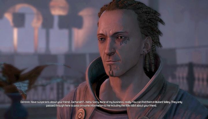 Porozmawiaj z Dandolem, a ten wskaże ci na mapie miejsce spotkania. - Bezpieczna przystań | Rozdział 2 | The Technomancer - The Technomancer - poradnik do gry