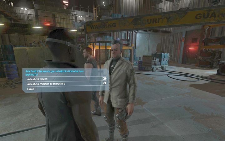 Porozmawiaj w dowolnym momencie gry ze Scottem, najlepiej w Slumsach. - Slumsy | Zadania poboczne | The Technomancer - The Technomancer - poradnik do gry