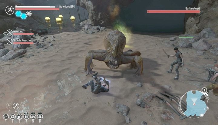 W ostateczności atakuj nogi potwora - zadasz nieco więcej obrażeń niż atakując jego paszczę. - Bezpieczna przystań | Rozdział 3 | The Technomancer - The Technomancer - poradnik do gry