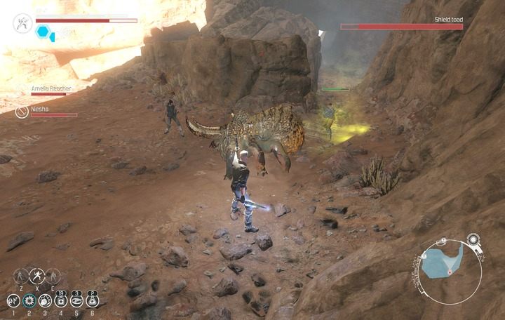 Najsłabszy jest odwłok potwora, możesz również próbować atakować jego nogi. - Karawanseraj | Zadania poboczne | The Technomancer - The Technomancer - poradnik do gry