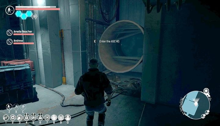 By dostać się do tajnej bazy idź w stronę Giełdy, tak jak idziesz na spotkanie z Elizą - Upadek przy pracy | Rozdział 3 | The Technomancer - The Technomancer - poradnik do gry