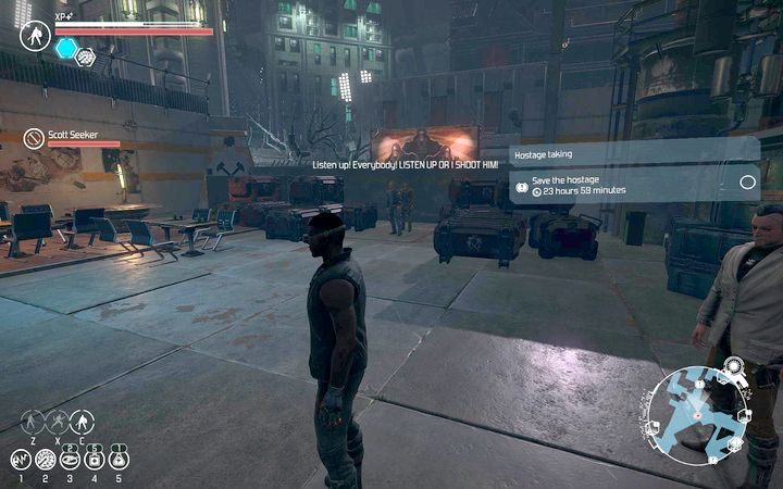 Wędrując po mieście natkniesz się na sytuację - wzięcie zakładnika - Giełda | Zadania poboczne | The Technomancer - The Technomancer - poradnik do gry