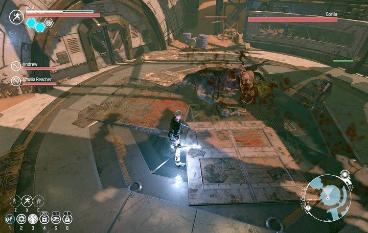 Pierwszy potwór może stanowić dla ciebie problem - oszczędzaj się jednak przed późniejszym, trudniejszym bojem. - Szukając Ziemi | Rozdział 2 | The Technomancer - The Technomancer - poradnik do gry