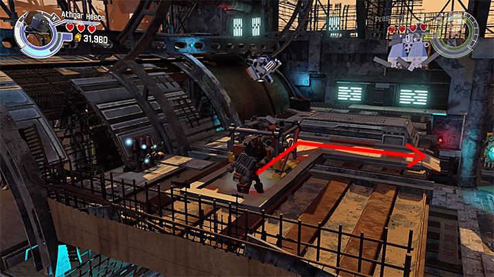 Przepchnij wagonik żeby spadł na dół - Powrót Lora Sana Tekki | Misje poboczne - LEGO Gwiezdne wojny: Przebudzenie Mocy - poradnik do gry