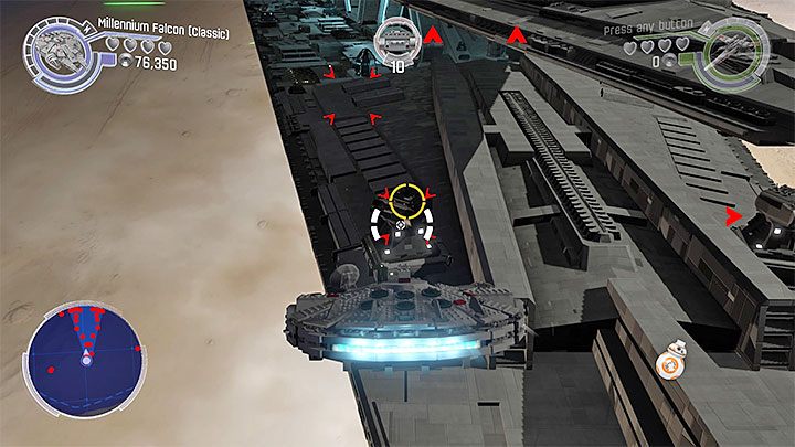 Przykładowe działko do zniszczenia - Rozdział 2 - Ucieczka z Finalizera | Minizestawy i czerwone klocki LEGO - LEGO Gwiezdne wojny: Przebudzenie Mocy - poradnik do gry