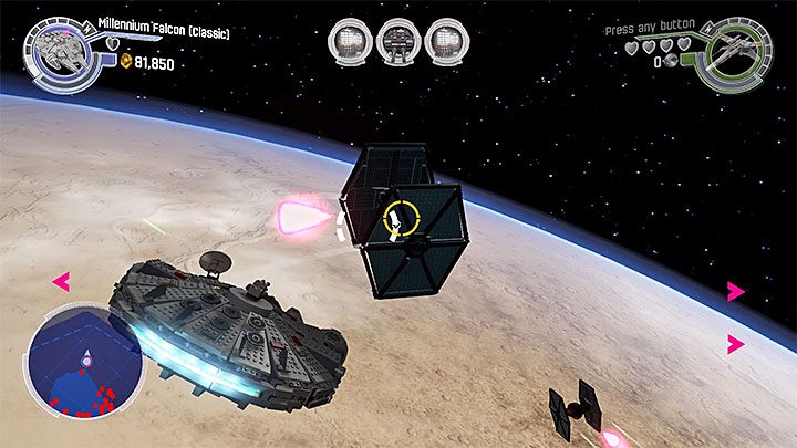 Przykładowy myśliwiec TIE przenoszący torpedę - Rozdział 2 - Ucieczka z Finalizera | Minizestawy i czerwone klocki LEGO - LEGO Gwiezdne wojny: Przebudzenie Mocy - poradnik do gry