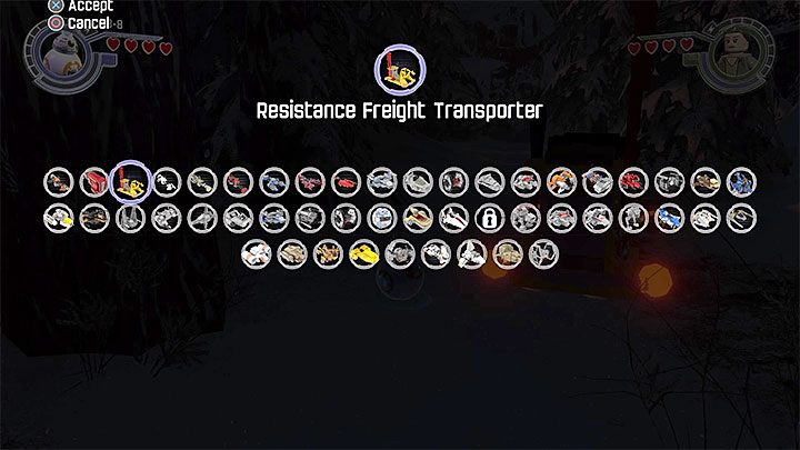 Z ukończeniem tego wyścigu możesz mieć pewne problemy, albowiem rozgrywa się on w lesie i w rezultacie w trakcie próby czasowej bardzo łatwo jest zderzyć się z jednym z drzew - Baza Starkiller | Mapy - LEGO Gwiezdne wojny: Przebudzenie Mocy - poradnik do gry