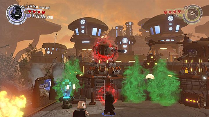 Skorzystanie z Mocy pozwoli ci na pozbycie się stacjonarnych działek - Ottegański szturm | Misje poboczne - LEGO Gwiezdne wojny: Przebudzenie Mocy - poradnik do gry