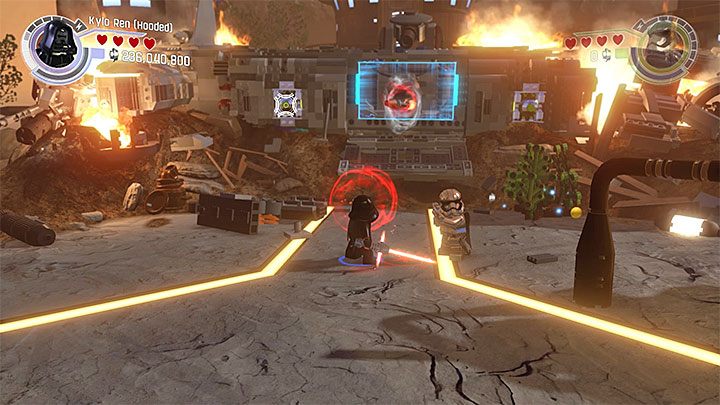 Nakierowuj złapane rakiety na generatory - Ottegański szturm | Misje poboczne - LEGO Gwiezdne wojny: Przebudzenie Mocy - poradnik do gry