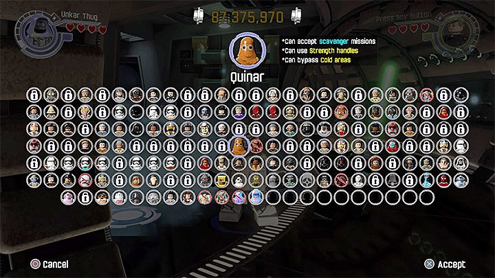 Klocek ten znajduje się w obszarze, w którym występuje bardzo niska temperatura - Sokół Millennium | Mapy - LEGO Gwiezdne wojny: Przebudzenie Mocy - poradnik do gry