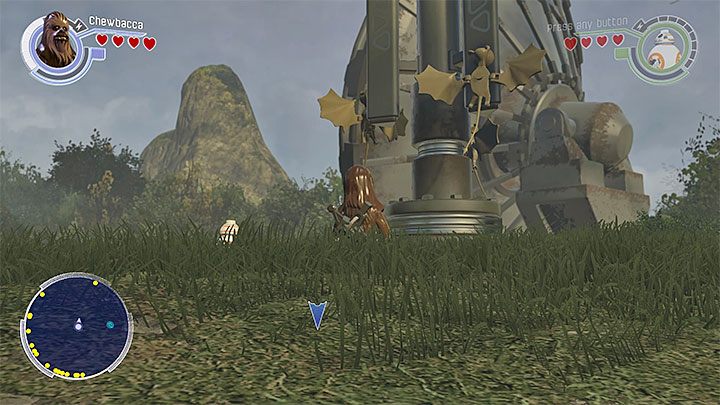 W celu zdobycia złotego klocka musisz najpierw dotrzeć do pokazanej na powyższym obrazku anteny - jest to punkt 21A na mapie - DQar - Kryjówka Ruchu Oporu | Mapy - LEGO Gwiezdne wojny: Przebudzenie Mocy - poradnik do gry