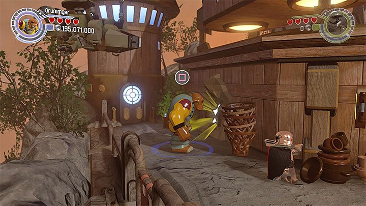 Pęknięta ściana jest na lewo od lądowiska - Ottegański szturm | Minizestawy i czerwone klocki LEGO - LEGO Gwiezdne wojny: Przebudzenie Mocy - poradnik do gry