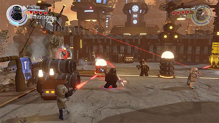 Zestrzel wrogą maszynę latającą pomagając sobie Mocą - Ottegański szturm | Minizestawy i czerwone klocki LEGO - LEGO Gwiezdne wojny: Przebudzenie Mocy - poradnik do gry