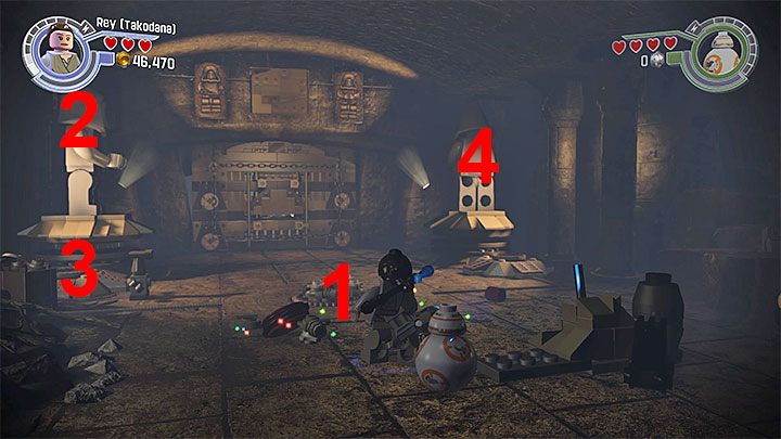 Wyrusz dalej i zajmij się po drodze wyeliminowaniem kilku droidów - Rozdział 5 - Zamek Maz | Tryb fabularny - LEGO Gwiezdne wojny: Przebudzenie Mocy - poradnik do gry