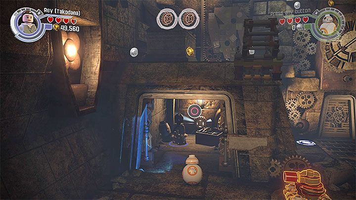 Miejsce odnalezienia pierwszej zębatki - Rozdział 5 - Zamek Maz | Tryb fabularny - LEGO Gwiezdne wojny: Przebudzenie Mocy - poradnik do gry