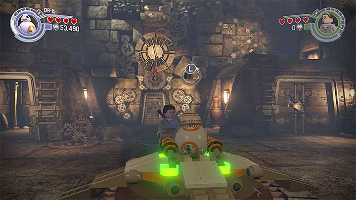 Dokończ budowę mechanizmu z zębatkami i skorzystaj z usług BB-8 - Rozdział 5 - Zamek Maz | Tryb fabularny - LEGO Gwiezdne wojny: Przebudzenie Mocy - poradnik do gry