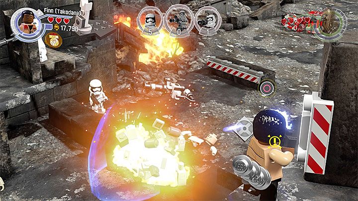 Po dotarciu na górną półkę będziesz mógł łatwo pozbyć się działka i snajpera - Rozdział 6 - Bitwa o Takodanę | Tryb fabularny - LEGO Gwiezdne wojny: Przebudzenie Mocy - poradnik do gry