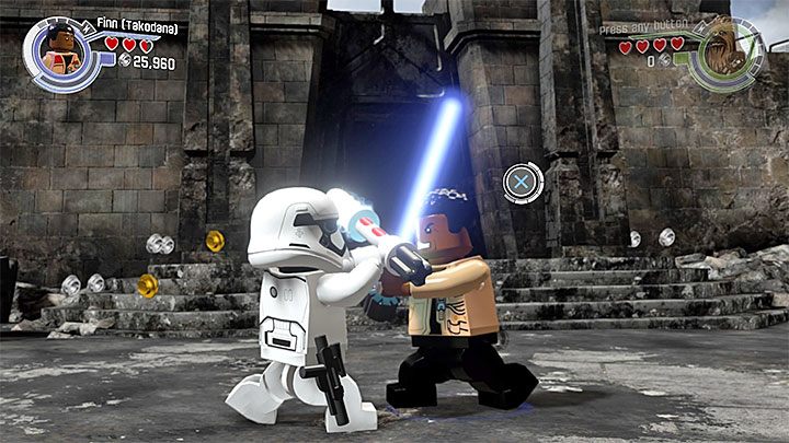 Na koniec pojedynku wciskaj pokazywany na ekranie przycisk - Rozdział 6 - Bitwa o Takodanę | Tryb fabularny - LEGO Gwiezdne wojny: Przebudzenie Mocy - poradnik do gry