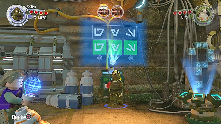 W celu otwarcia ogromnych drzwi będziesz musiał pociągnąć za dwa zaciski oraz naładować obwody - Rozdział 7 - Ruch oporu | Tryb fabularny - LEGO Gwiezdne wojny: Przebudzenie Mocy - poradnik do gry