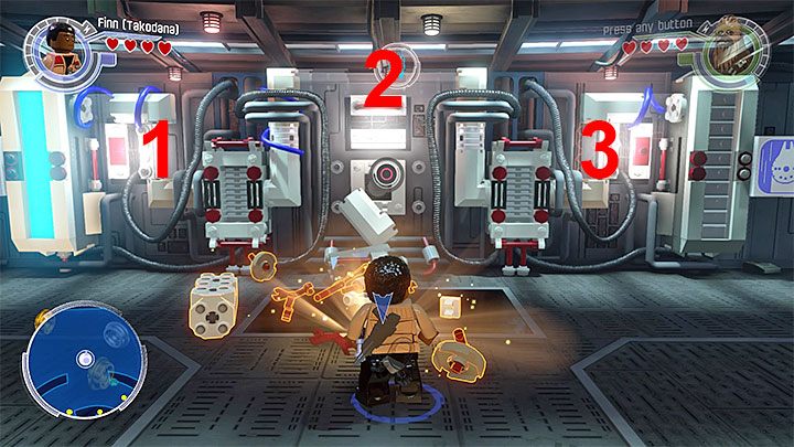 Na początek dobuduj fragment napędu po lewej stronie, później w środku i na koniec po prawej stronie - Rozdział 8 - Sabotaż Starkillera | Tryb fabularny - LEGO Gwiezdne wojny: Przebudzenie Mocy - poradnik do gry