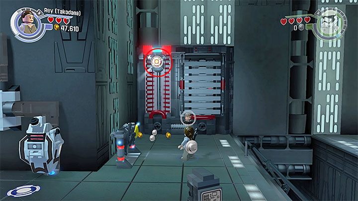 Tarcza, w którą musisz trafić grając jako Rey - Rozdział 9 - Zniszczyć bazę Starkiller | Tryb fabularny - LEGO Gwiezdne wojny: Przebudzenie Mocy - poradnik do gry
