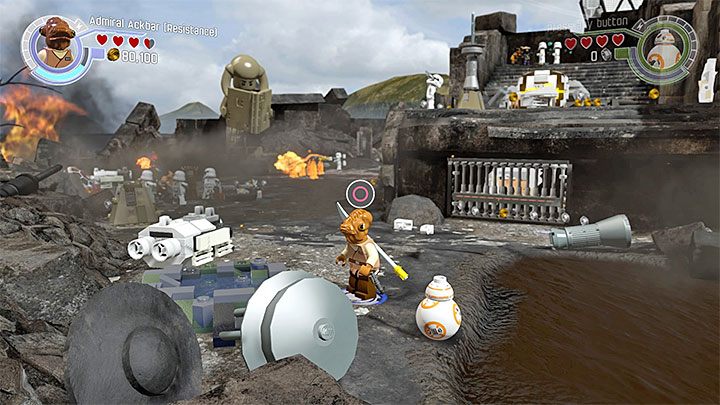 Specjalne wymagania: postać potrafiąca pływać (np - Rozdział 6 - Bitwa o Takodanę | Minizestawy i czerwone klocki LEGO - LEGO Gwiezdne wojny: Przebudzenie Mocy - poradnik do gry