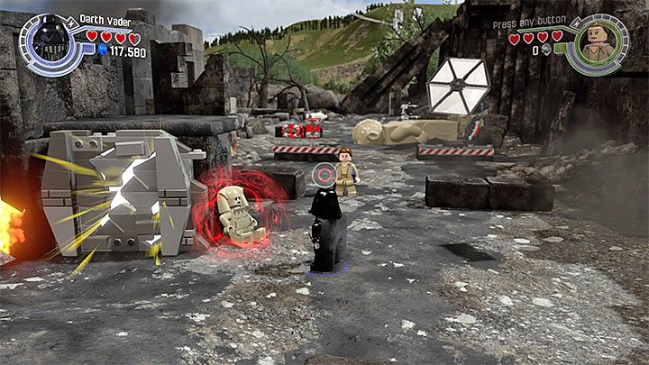 Odnalezieniem drugiego posągu możesz zająć się tuż po zaliczeniu dłuższej bitwy blasterowej - Rozdział 6 - Bitwa o Takodanę | Minizestawy i czerwone klocki LEGO - LEGO Gwiezdne wojny: Przebudzenie Mocy - poradnik do gry