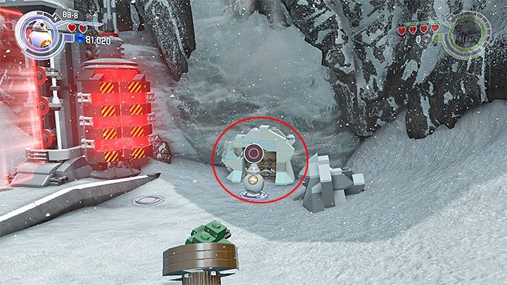 Specjalne wymagania: postać potrafiąca korzystac z małych włazów (np - Rozdział 8 - Sabotaż Starkillera | Minizestawy i czerwone klocki LEGO - LEGO Gwiezdne wojny: Przebudzenie Mocy - poradnik do gry