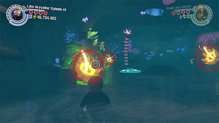 Specjalne wymagania: postać władająca jasną stroną Mocy (np - Polowanie na rathtary | Minizestawy i czerwone klocki LEGO - LEGO Gwiezdne wojny: Przebudzenie Mocy - poradnik do gry