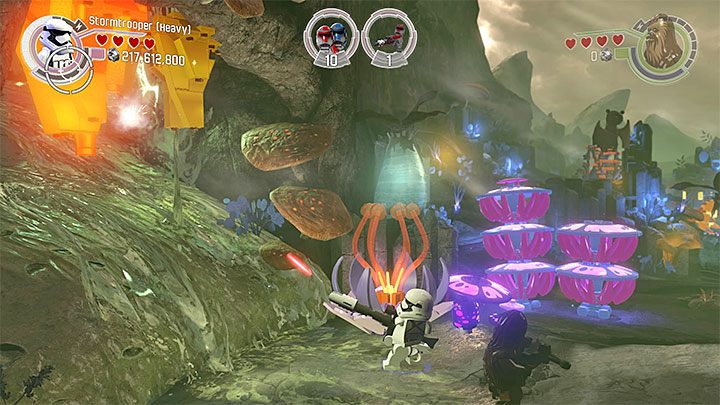 Specjalne wymagania: postać potrafiąca niszczyć złote obiekty (np - Polowanie na rathtary | Minizestawy i czerwone klocki LEGO - LEGO Gwiezdne wojny: Przebudzenie Mocy - poradnik do gry