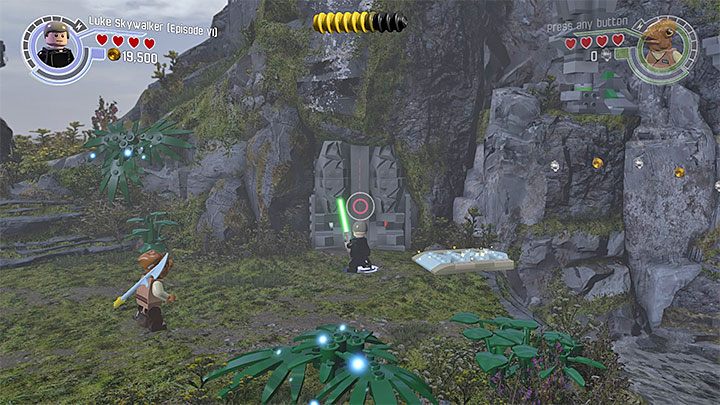 Specjalne wymagania: postać wyposażona w miecz świetlny (np - Epilog - Wyspa Lukea | Minizestawy i czerwone klocki LEGO - LEGO Gwiezdne wojny: Przebudzenie Mocy - poradnik do gry