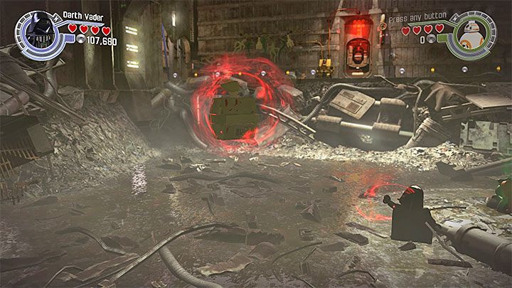 Specjalne wymagania: postać władająca Mocą (np - Poe na ratunek | Minizestawy i czerwone klocki LEGO - LEGO Gwiezdne wojny: Przebudzenie Mocy - poradnik do gry