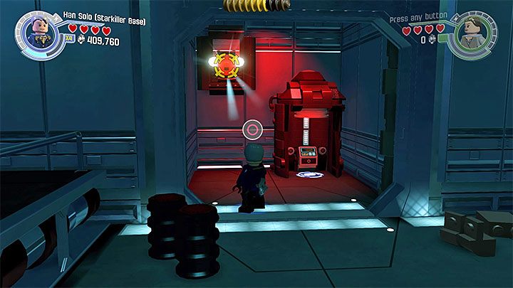 Drugi zaczep jest obok przebieralni - Poe na ratunek | Minizestawy i czerwone klocki LEGO - LEGO Gwiezdne wojny: Przebudzenie Mocy - poradnik do gry