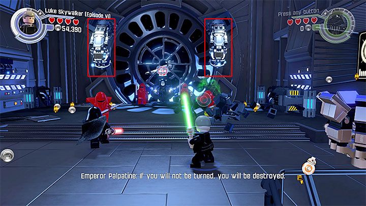 W tej części prologu dostępne postacie to Luke Skywalker i Darth Vader - Prolog - Bitwa o Endor | Tryb fabularny - LEGO Gwiezdne wojny: Przebudzenie Mocy - poradnik do gry