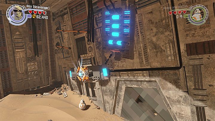 Jeden z drążków musi się opuścić - Rozdział 2 - Ucieczka z Finalizera | Tryb fabularny - LEGO Gwiezdne wojny: Przebudzenie Mocy - poradnik do gry