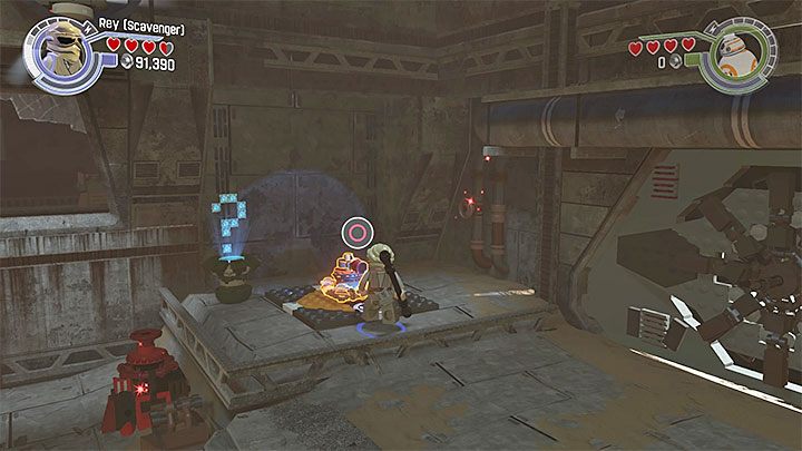 Docelowo musisz dotrzeć do prawej części wraku gdzie do zaliczenia jest nowa zagadka - Rozdział 2 - Ucieczka z Finalizera | Tryb fabularny - LEGO Gwiezdne wojny: Przebudzenie Mocy - poradnik do gry