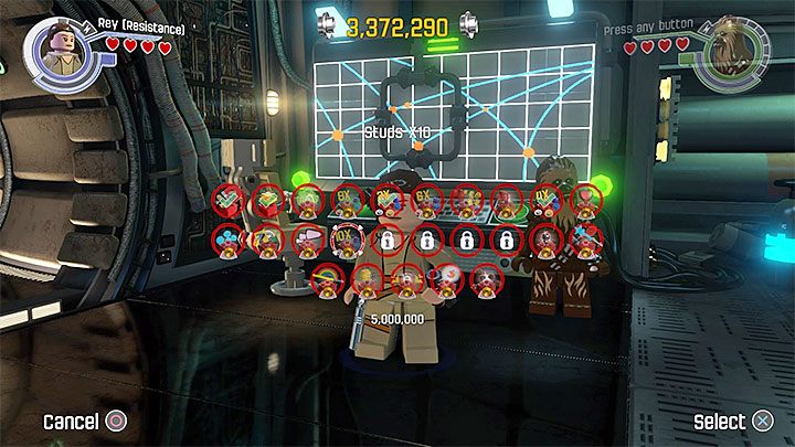Skup się na odblokowaniu czerwonych klocków podnoszących mnożnik - Jak szybko gromadzić study i na co je wydawać? | Podstawy - LEGO Gwiezdne wojny: Przebudzenie Mocy - poradnik do gry