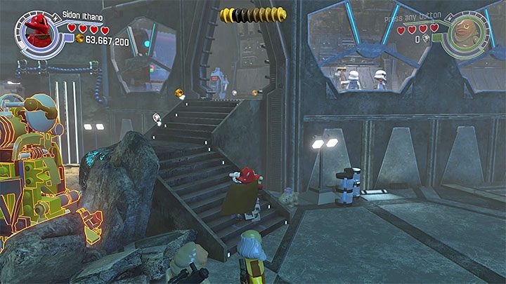 Do kolejnej lokacji możesz dotrzeć po wyłączeniu pola siłowego i zbudowaniu prawego obiektu - Karmazynowy Korsarz | Misje poboczne - LEGO Gwiezdne wojny: Przebudzenie Mocy - poradnik do gry