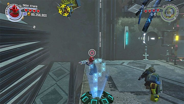 Złap się zaczepu zamontowanego na żółtym latającym droidzie - Karmazynowy Korsarz | Misje poboczne - LEGO Gwiezdne wojny: Przebudzenie Mocy - poradnik do gry