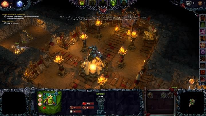 Możesz pozbywać się jednostek, wrzucając je do sali tronowej. - Misja 2 - Nowa nadzieja | Opis przejścia kampanii Dungeons II - Dungeons II - poradnik do gry