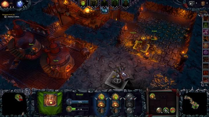 Zbuduj skarbiec i browar, a następnie zacznij werbować orków. - Misja 3 - Król Robert musiał umrzeć! | Opis przejścia kampanii Dungeons II - Dungeons II - poradnik do gry